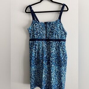 Lands' End Blue Swim Dress